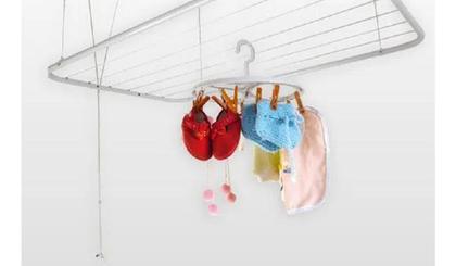 Imagem de Varal de Teto Aço Branco 90cm x 56cm 13kg Resistente Maxeb