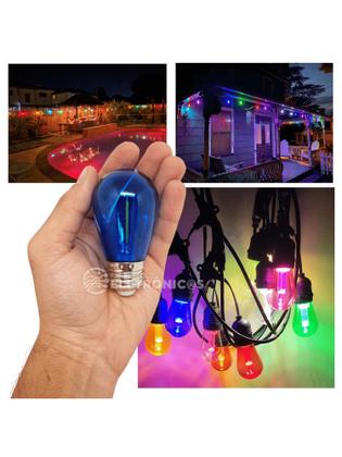 Imagem de Varal Iluminação Decorativa LED Azul com 10 Metros Cabo Reforçado e IP65 à Prova dÁgua KIT025