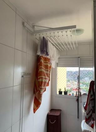 Imagem de Varal Individual De Parede 180cm Com 08 Varetas Em Alumínio - Branco