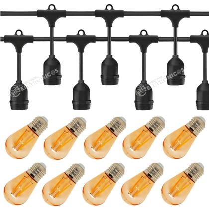 Imagem de Varal Instalação Fácil e Conexão em Série com Plug Macho e Fêmea Incluso KIT033