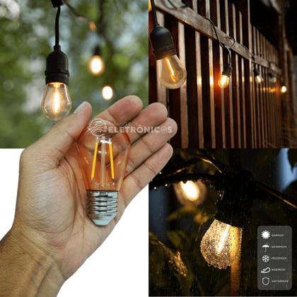 Imagem de Varal Instalação Fácil e Conexão em Série com Plug Macho e Fêmea Incluso KIT033