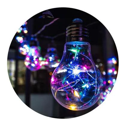 Imagem de Varal Lâmpada Fio de Fada Colorida - 10 Lâmpadas - 100 LEDs