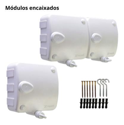 Imagem de Varal Modular Stendmax Branco Recolhe Automático 3 Módulos 6 metros Cada