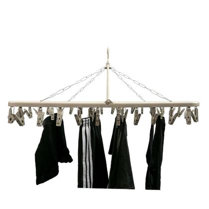 Imagem de Varal Para Apartamento Roupas Íntima Pequenas 38 Pregadores Multiuso Dobrável Suspenso Calcinha Cueca Meias