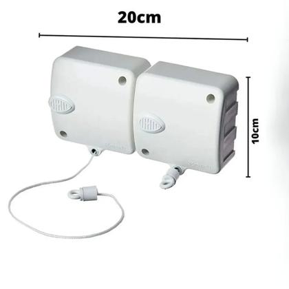 Imagem de Varal Parede Roupa Retrátil Automático 6 Metros