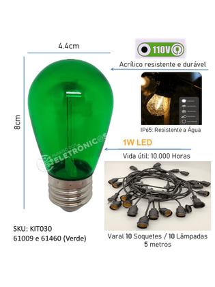 Imagem de Varal Plug Macho e Fêmea para Conexão em Série Varal com Adaptador Incluso KIT030