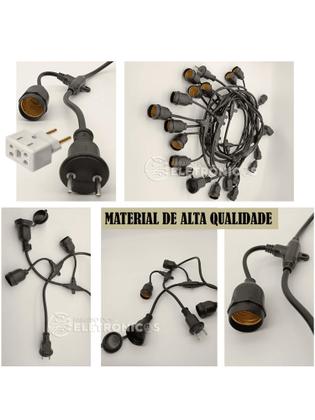 Imagem de Varal Plug Macho e Fêmea para Conexão em Série Varal com Adaptador Incluso KIT030