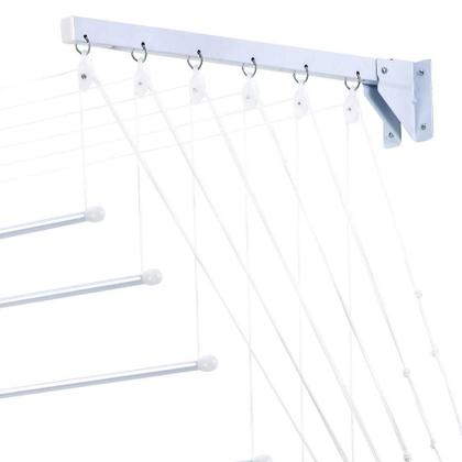 Imagem de Varal Prático para Teto ou Parede em Aço 1,40m - Secalux