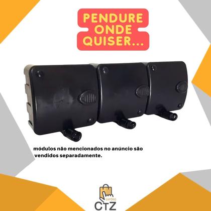 Imagem de Varal Retrátil Automatico Parede Corda 3 Modulos Stendmax 6m Preto