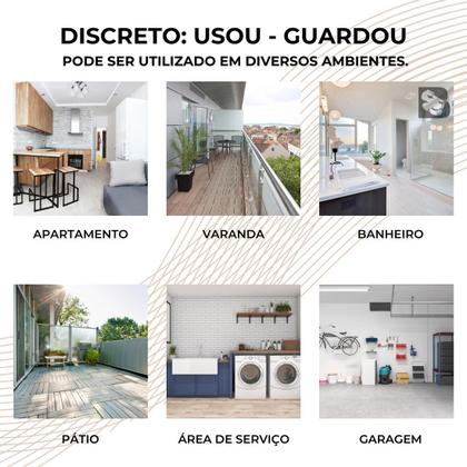 Imagem de Varal Retrátil de Parede Automático Modular Com 6, 12 ou 18 Metros Corda Para Secar Roupa Com Trava