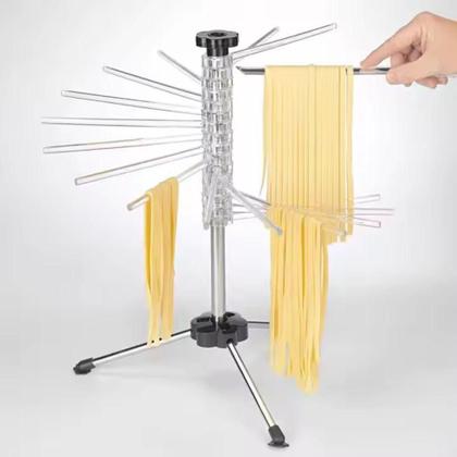 Imagem de Varal Secador Massas Python Pasta Macarrao 14 Hastes Profissional Escorredor Dobravel Inox Chef
