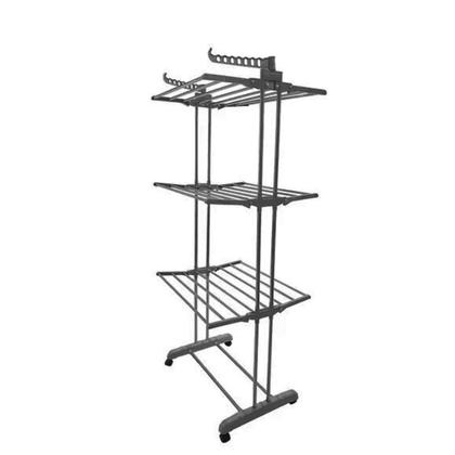 Imagem de Varal vertical de chão 3 andares em metal 170x126x64cm