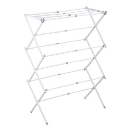 Imagem de Varal Vertical Retrátil de Chão Dobrável Compacto Portátil Ideal Apartamentos Lavanderias Varandas