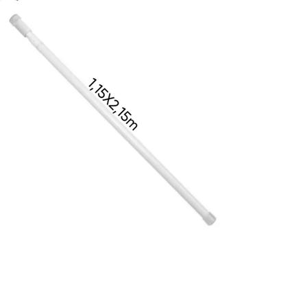 Imagem de Varão Extensível Bastão Ajustável Porta Cortina Box Banheiro 1,15 até 2,15m
