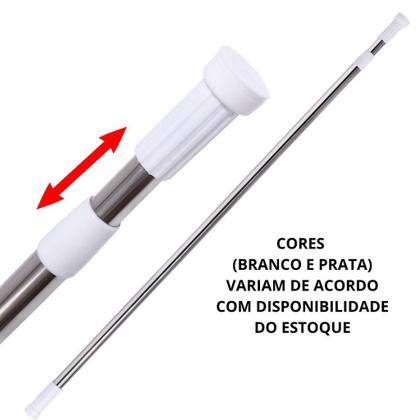 Imagem de Varão Extensível Bastão Ajustável Porta Cortina Box Banheiro