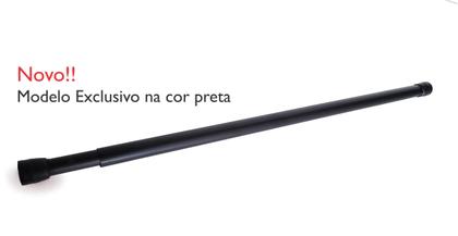 Imagem de Varão para Pequenos Espaços 60cm a 90cm na Cor Preto Cabideiro Extensor