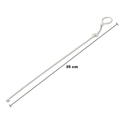 Imagem de Vareta Pega Balão Bexiga Argola 30cm - 100 Unidades Branca