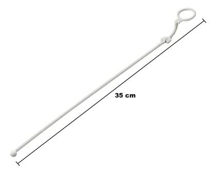 Imagem de Vareta Pega Balão Bexiga Argola 30cm - 100 Unidades Branca
