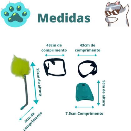 Imagem de Varinha Cat Pena Gato Brinquedo Interativo Vara Divertida Pé