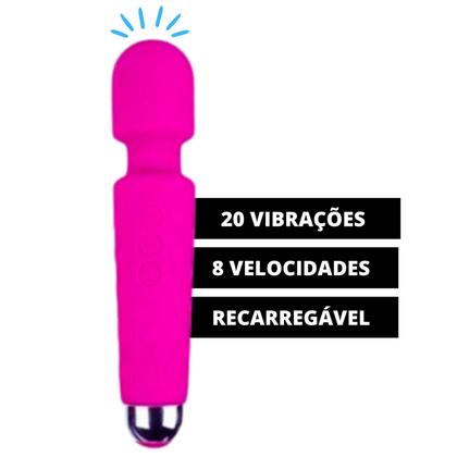 Imagem de Varinha Magica Vibrador Massageador Estimulador de Clitóris Recarregável Silencioso