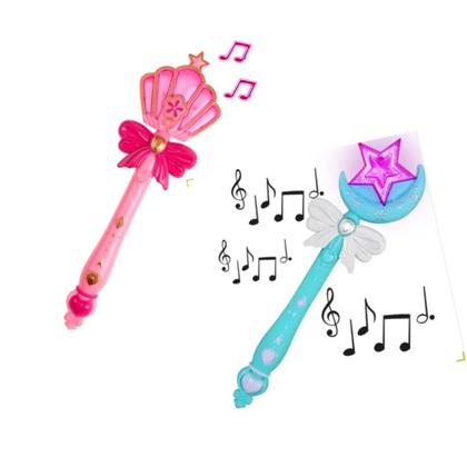 Imagem de Varinha Músical Mágica 12 Musicais Infantil Luzes Som Brinquedo Condão