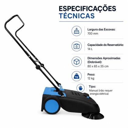 Imagem de Varredeira de piso manual 14l-700mm 337187 kala