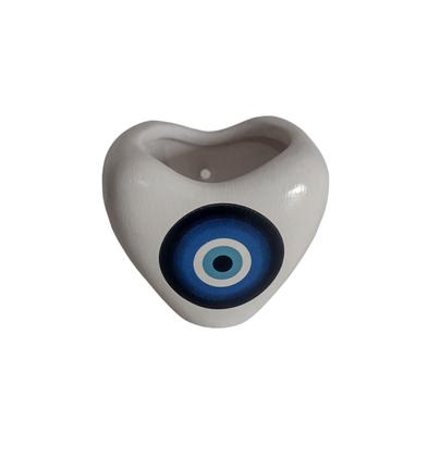 Imagem de Vasinho Cachepot Olho Grego Coração Parede/Mesa