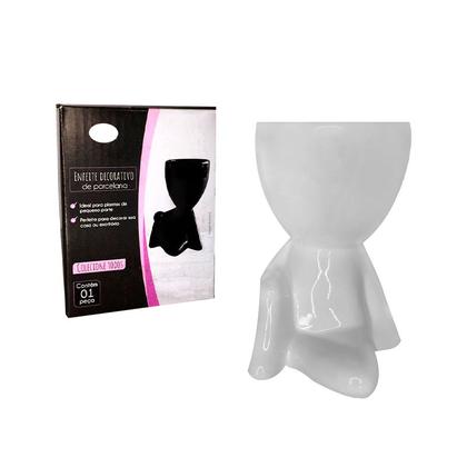 Imagem de Vasinho Porcelana Bob + Suculenta Kit C/ 2 Pçs P/ Decoração