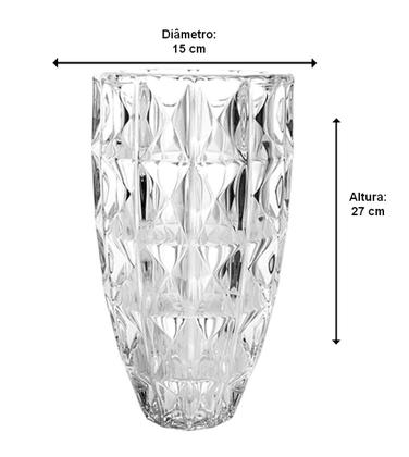 Imagem de Vaso 27cm Por 15cm Aquamarine Em Cristal Ecológico