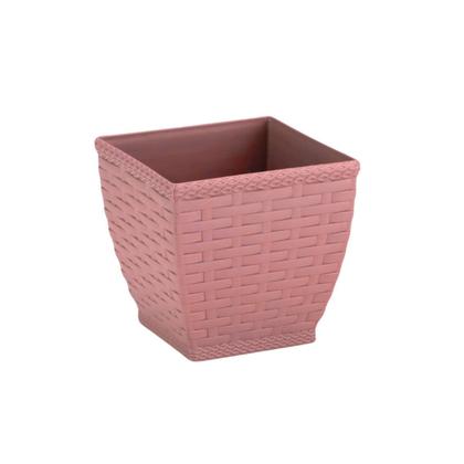 Imagem de Vaso Cachepo Decorativo Rattan Mini Quadrado - 14cm x 14cm