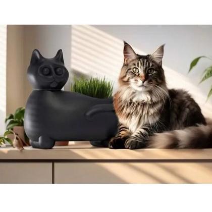 Imagem de Vaso Cachepo Mascote Gato 24CM Preto