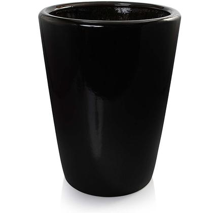 Imagem de Vaso Cachepot 33cm Tamanho P Preto Alto Brilho Pozzani
