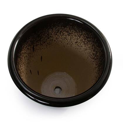 Imagem de Vaso Cachepot 38cm Tamanho M Preto Alto Brilho Pozzani