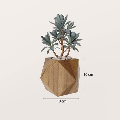 Imagem de Vaso Cachepot de Madeira de Demolição Rústica para Decoração