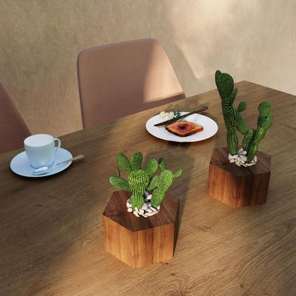 Imagem de Vaso Cachepot de Madeira de Demolição Rústica para Decoração