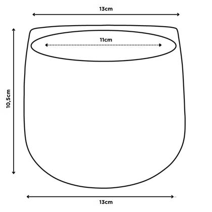 Imagem de Vaso Cachepot de Mesa 15cm Redondo de Cerâmica Texturizada