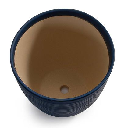 Imagem de Vaso cachepot grande dubai 2 fosco pozzani - porcelana azul