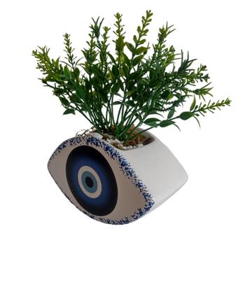 Imagem de Vaso Cachepot Olho Grego KIT 2 Peças Cerâmica