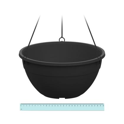 Imagem de Vaso Cuia Suspenso 7,5L Fosco com Gancho Plástico para Pendurar Plantas Jardim Varanda Interior