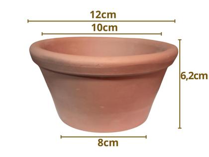 Imagem de Vaso de barro terracota n.1 p/violetas e suculentas kit 4un