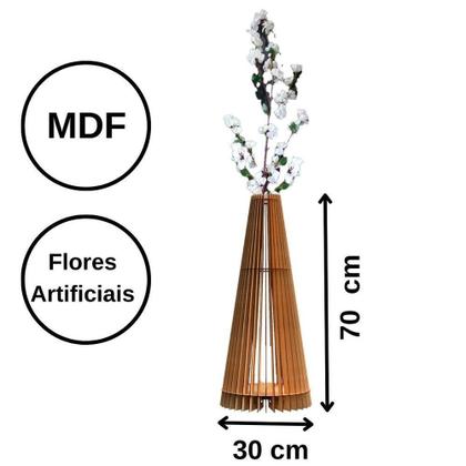 Imagem de Vaso De Chão Decorativo Grande Ipanema Mdf