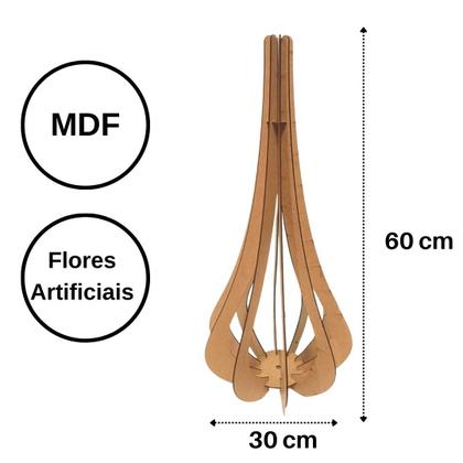 Imagem de Vaso de Chão Decorativo Grande MDF IBIZA