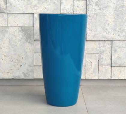 Imagem de Vaso de Fibra de Vidro 72X38 cm Azul Turquesa