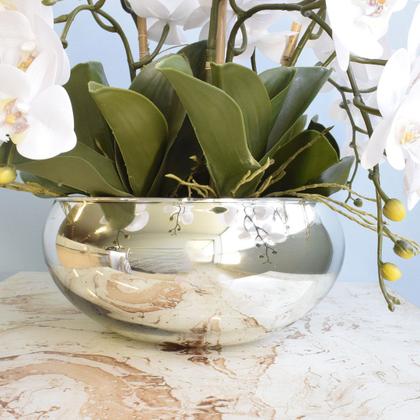 Imagem de Vaso de Flores Decorativo Espelhado Prateado  Formosinha