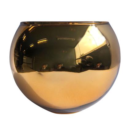 Imagem de Vaso de Flores Dourado Espelhado Redondo 13 cm