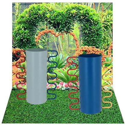 Imagem de Vaso de Metal Design Premium 20x12cm Decorativo Flores Luxo