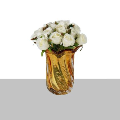 Imagem de Vaso de Murano Âmbar Laradore - Decorativo Para Flores 19cm