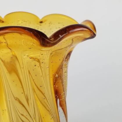Imagem de Vaso de Murano Âmbar Laradore - Decorativo Para Flores 19cm
