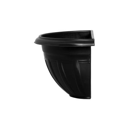 Imagem de Vaso de Parede Bella Fiore em Plástico Preto 3,3L 30x16x17cm - Rischioto