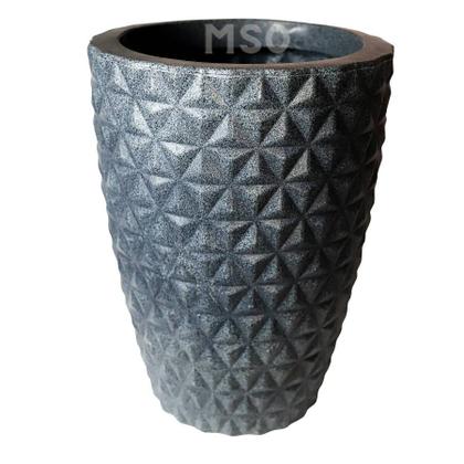 Imagem de Vaso de Planta Coluna Redondo modelo Diamante com Efeito 3D Decoração Casa e Jardim tamanho P 40x31